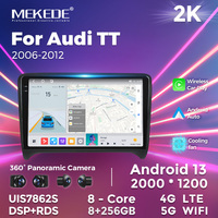 MEKEDE-Sistema de navegación GPS para coche, sistema de navegación GPS con Android 360, cámara DVR FM AM para Audi TT 2006-2012 8Core 4G LTE WiFi, ventilador de refrigeración