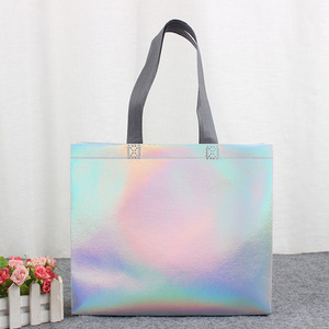 Sacs fourre-tout en non-tissé colorés, recyclables, imprimés avec logo personnalisé, épais, imperméables, réutilisables et laminés - Product Image 2