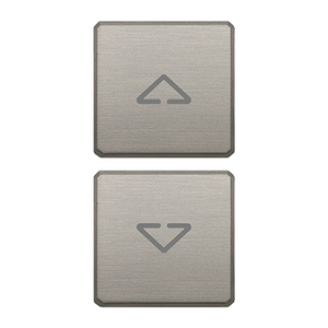 Botones de flecha para ascensor con acabado en níquel, 3.5x6.5x1.5 cm, símbolos de arriba y abajo - Product Image 1