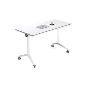 Table de conférence Kerun, table de formation, forme de barre, combinaison libre, matériau du panneau en peinture laquée, utilisation au bureau - Product Image 3