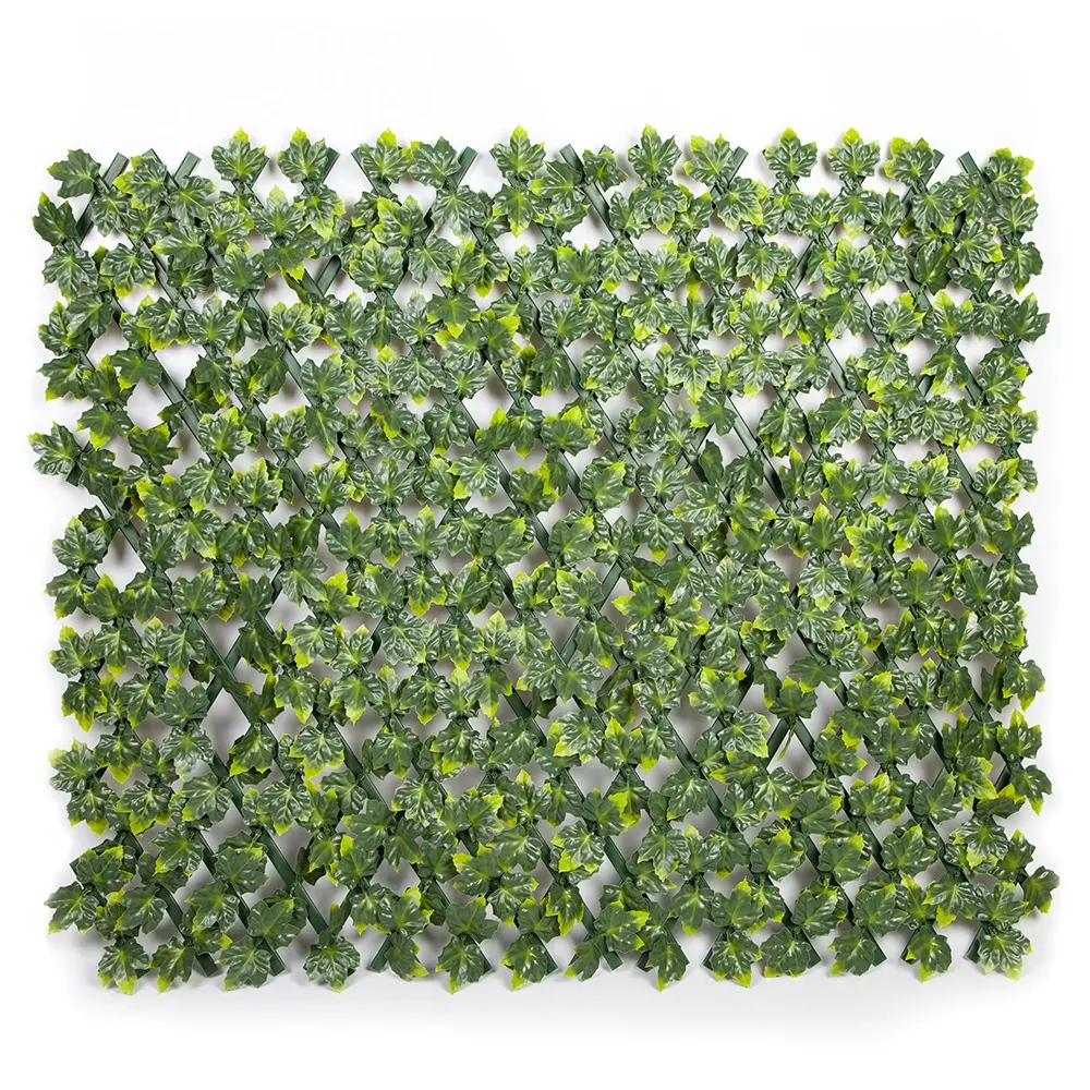 أوراق شجر صناعية طبيعية لزينة الحائط، نباتات سياج بأوراق شجر خضراء اللبلاب صناعية