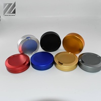 Boîte à snus en aluminium anodisé gris, personnalisable, en métal, pour usage professionnel, service CNC