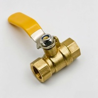 Robinet à boisseau sphérique en laiton, raccordement à sertir, PN16, 1/2 po-1 po, joint en PTFE pour conduite d'arrivée de gaz naturel domestique