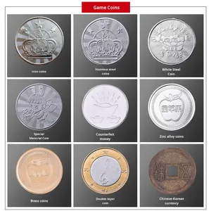 Monedas Metálicas de Juego de Guangzhou en Existencia, Fichas para Máquinas de Garras de Arcade, Monedas Conmemorativas Anti-falsificación para Dos Jugadores - Product Image 2