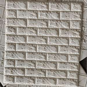 Mural de piedra de ladrillo impermeable de diseño moderno, <span class=keywords><strong>papel</strong></span> tapiz, 3D decoración geométrica, rollos De <span class=keywords><strong>Papel</strong></span> De Pared, pegatina De Pared, comedor - Product Image 1