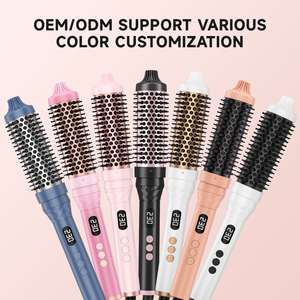 <span class=keywords><strong>Revlon</strong></span>-<span class=keywords><strong>Cepillo</strong></span> de pelo térmico 2 en 1, <span class=keywords><strong>cepillo</strong></span> <span class=keywords><strong>redondo</strong></span> calentado PTC para cabello seco, portátil con pantalla LCD de temperatura, fuente de energía eléctrica - Product Image 6