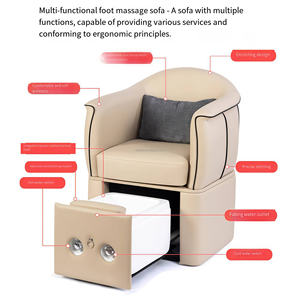 Yeni Tırnak Pedikür Spa Salon Mobilyaları Kahverengi Renk Pedikür İstasyonları Masajlı Pedikür Koltuğu - Product Image 6