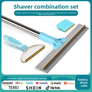 Spazzola Grande in Acciaio Inossidabile per Rimuovere Peli <span class=keywords><strong>di</strong></span> Animali Domestici con Manico Lungo, Rastrello per Tappeti per Cani <span class=keywords><strong>di</strong></span> Taglia Grande - Product Image 2