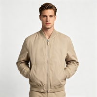 Blouson Bomber Homme Personnalisé en Mélange Polyester/Nylon avec Fermeture Éclair, Épaisseur Standard, Vente en Gros OEM, Haute Qualité, Lettres Patchwork