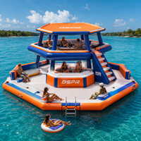 Plateforme flottante gonflable pour l'eau, surface en PVC EVA durable, pont pneumatique pour lac, océan, bateau, jet ski, utilisation en espace de détente