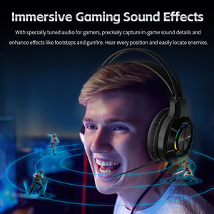 Custom Wired Gaming Headset, Over-Ear 3.5mm Earphone with Mic for PC Laptop, Factory OEM - Product Image 6