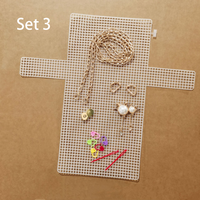 250610 Kit de Matériaux et Accessoires de Quincaillerie DIY, Kit de Sac en Maille Plastique DIY, Tricot de Sacs en Feuillets de Toile Plastique Faits Main DIY