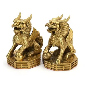 Venta directa de fábrica China Kylin Dragon Personalización profesional Escultura de bronce para adornos Feng Shui - Product Image 4
