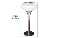 Table de bar LED ronde en gros 106 cm, mobilier LED, marque privée OEM, approvisionnement direct pour pub, batterie intégrée