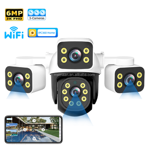 Kamera keamanan CCTV WIFI IP, <span class=keywords><strong>3</strong></span> lensa 6MP nirkabel WiFi jaringan PTZ IPC360 Home luar ruangan - Product Image 1