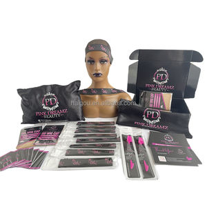 <span class=keywords><strong>Kit</strong></span> scatola di imballaggio per parrucca con Logo personalizzato fascia elastica con protezione per l'orecchio in cartone nero per Extension per <span class=keywords><strong>capelli</strong></span> - Product Image 2