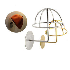 ชั้นวางหมวกทรงเบเร่ต์ครึ่งวงกลม สแตนเลส สไตล์ใหม่ แบบติดผนัง ที่แขวนหมวกโลหะ - Product Image 6