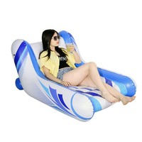 Chaise de piscine gonflable en maille, transat aquatique flottant pour une personne, siège portable pour fête à la plage, hamac aquatique, lit flottant