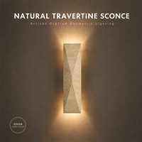 Lámpara de Pared LED de Travertino Natural Boncarteck, Diseño Moderno, 90 CRI, AC85-265V, Luz Arriba/Abajo, para Interiores de Hotel, Venta al Por Mayor
