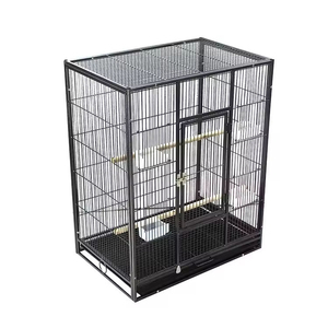 Gabbie per Uccelli Domestici in Rete Metallica, Accessori per Gabbie di Canarini Bianche e Nere, Gabbia per Cani in Ferro - Product Image 5