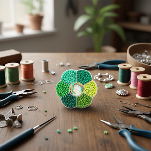 Set di Perline ILAN 10x10cm Verde Misto per Creazione di Gioielli e Artigianato - Product Image 2