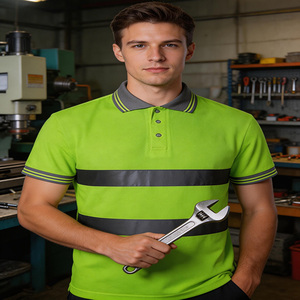 เสื้อยืดสะท้อนแสงสำหรับงานก่อสร้างแบบกำหนดเองได้ ชุดยูนิฟอร์มพนักงานที่มองเห็นได้ชัดเจน เสื้อผ้าเพื่อความปลอดภัยแบบสะท้อนแสง - Product Image 1