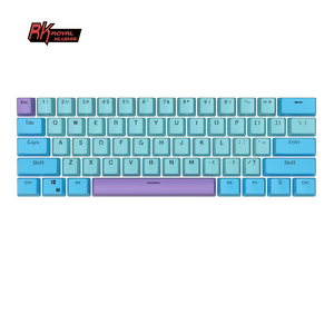 Craie multicolore à rétroéclairage RK61, 61 touches, pouces, azerty, rouge, allemand, arabe, injection double bleschaud, ang pbt - Product Image 5
