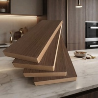 Tableros de MDF laminados con melamina de densidad media, resistentes a la humedad, con certificación CE, para armarios, estanterías y gabinetes de cocina de interior.