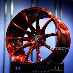 ล้อฟอร์จโมโนบล็อกโครเมียมสีแดงแบบกำหนดเอง XINLAI ขนาด 17-23 นิ้ว 5x112 5x114.3 5x120 สำหรับ Dodge สำหรับ Nissan GT-R 370Z สำหรับ Toyota Supra - Product Image 4