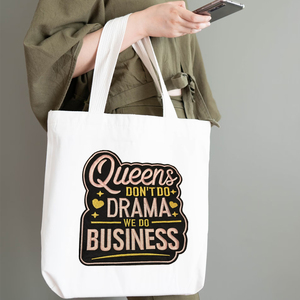 Toppe Ricamate in Tessuto con Design 'Queens Don't Do Drama' Pronte da Applicare con Ferro da Stiro, Prezzo all'Ingrosso, Alta Qualità - Product Image 4