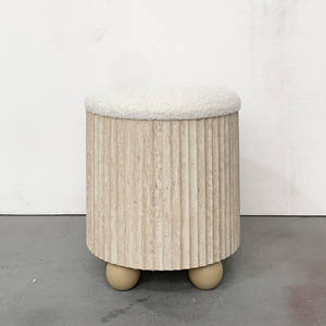 <span class=keywords><strong>Tabouret</strong></span> de rangement <span class=keywords><strong>en</strong></span> travertin, multifonctionnel, rond, <span class=keywords><strong>en</strong></span> tissu, pour salon, chambre à coucher, durable, gain de place, grande capacité, meubles de maison - Product Image 1