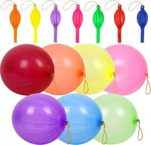 VANTUR 18" Eco-Friendly Durable Thick Latex Punch Balloons with Rubber Band Handle-Neon Colors for Christmas Parties - Product Image 1