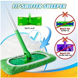 แผ่นม็อบไมโครไฟเบอร์แบบใช้ซ้ำได้ใช้ได้กับแผ่นม็อบถูพื้นซักได้ - Product Image 5