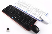Penjualan pabrik laris Kombo Keyboard nirkabel 2.4Ghz Keyboard nirkabel desain ramping untuk penggunaan komputer kantor dan rumah