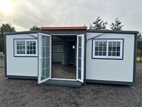 Maison en conteneur extensible au design chinois unique Maison préfabriquée à structure en acier de 20 pieds 40 pieds pour l'extérieur