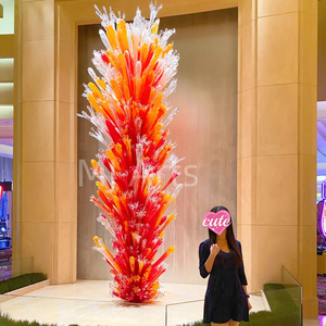 Jarrón Decorativo de Jardín de Vidrio de <span class=keywords><strong>Murano</strong></span> Soplado a Mano, Color Azul, Escultura Artística, Duradero, Venta Directa de Fábrica - Product Image 6