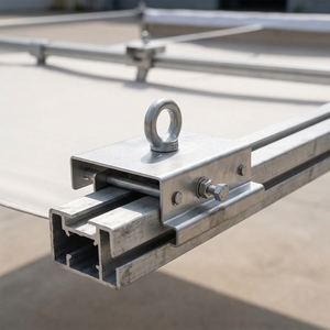 Pince de fixation robuste JH-Mech pour éclairage suspendu, haute capacité de charge, réglable, en acier argenté, pour tentes et chapiteaux - Product Image 1