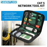 Perangkat Crimping Kabel RJ45 dengan Obeng, Alat Punch Down, Pengupas Kabel, Tang Crimp untuk Jaringan LAN