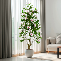 Arbre de Magnolia Artificiel 5,58 pieds, Fleurs Blanches, Plantes Artificielles, Arbres Artificiels, Décoration d'Intérieur