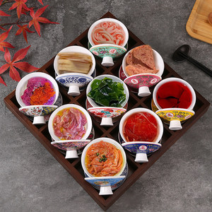Bandeja creativa de nueve compartimentos para comida caliente, plato de melamina para preparación de alimentos, para uso en restaurantes y fiestas. - Product Image 3