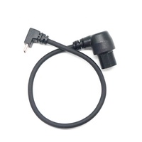 Câble USB C mâle vers femelle à montage sur panneau à 90 degrés avec couvercle étanche, montage à filetage angulaire, câble USB C