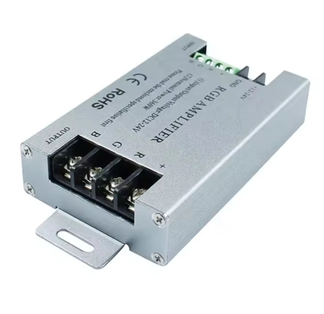 LED Amplifier Aluminum 12A 24A 12V 24V High Speed RGB Signal Repeater Led Power Amplifier for RGB Led Strip Light