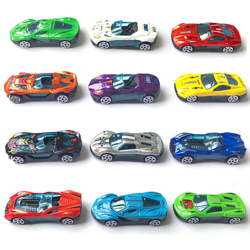 Voiture en alliage, paquet de 6 sacs opp, style aléatoire