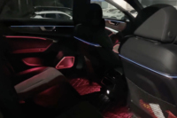 Kit d'éclairage d'ambiance LED 256 couleurs version européenne avec garniture de haut-parleur pour Audi A6 A7 C8 - Accessoires automobiles
