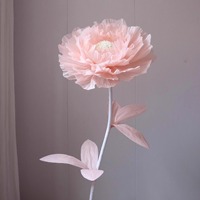 Fleurs géantes artificielles en soie faite à la main, pivoines en organza roses pour la décoration de scène de mariage, Noël et du Nouvel An chinois