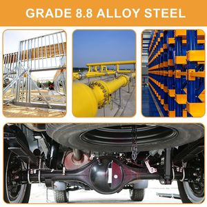 Baiguluo Flange <b>Bolt</b> Set 8.8 Grade Carbon Steel Hex Head Fully Threaded With Nuts Standard Size - Product Image 5