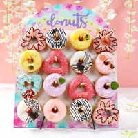 Support mural en bois pour beignets – Idéal pour mariages, baby showers, anniversaires – Outil de présentation de gâteaux et de beignets – Décoration de fête