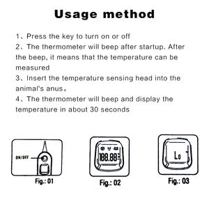 Thermomètre vétérinaire numérique <span class=keywords><strong>VET</strong></span> pour les soins de santé des animaux et des animaux de compagnie - Product Image 5