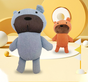 Grosir tiga warna beruang persediaan hewan peliharaan mainan mewah kucing dan anjing menemani mainan dan mainan latihan gigit - Product Image 5