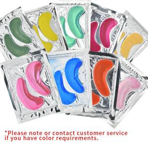 Индивидуальная гелевая маска для глаз, Золотая фольга, органические травяные веганские увлажняющие патчи для глаз для темных кругов, кристаллическая коллагеновая Золотая пудра - Product Image 6